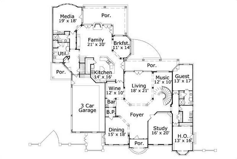 MAIN LEVEL FLOOR PLAN