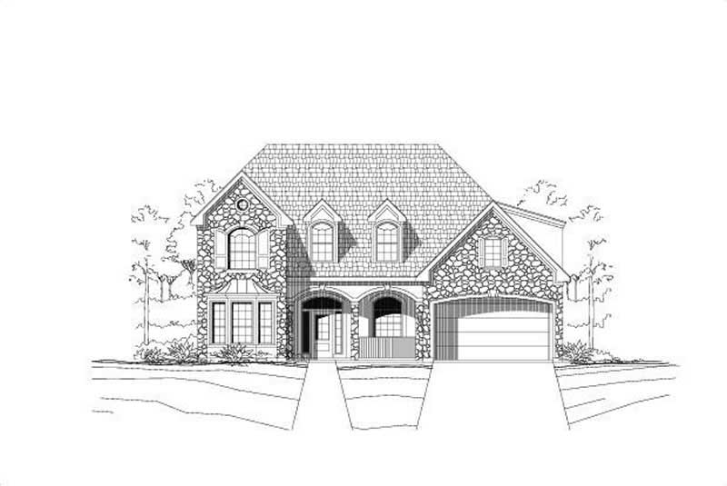 5-Bedroom, 3547 Sq Ft Transitional Home Plan - 156-1743 - Main Exterior