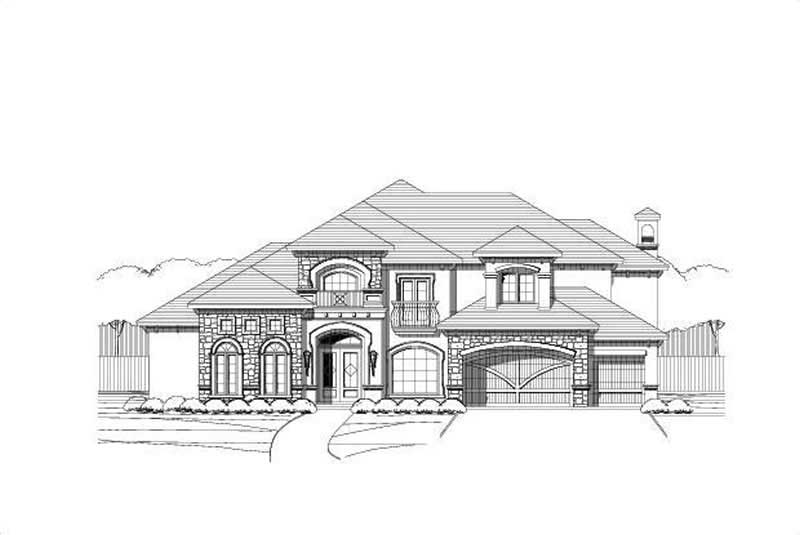 5-Bedroom, 5296 Sq Ft Luxury Home Plan - 156-1751 - Main Exterior