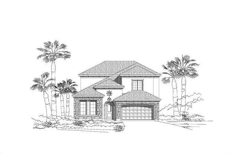 4-Bedroom, 3391 Sq Ft Spanish Home Plan - 156-1802 - Main Exterior
