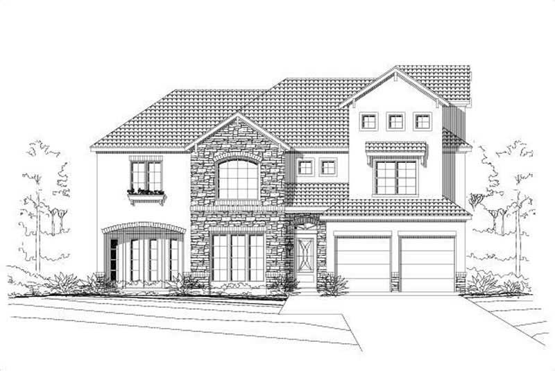 3-Bedroom, 3351 Sq Ft Spanish Home Plan - 156-1812 - Main Exterior