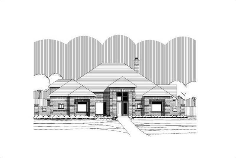 4-Bedroom, 3780 Sq Ft Contemporary House Plan - 156-1823 - Front Exterior