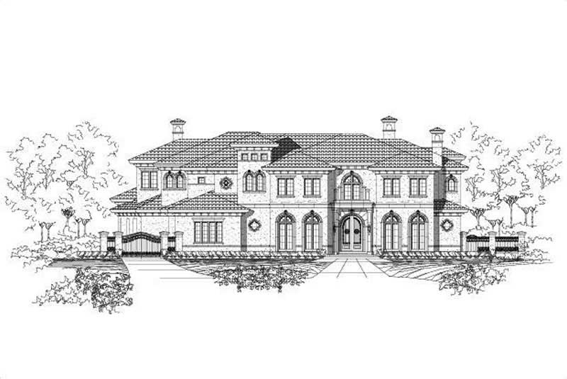 6-Bedroom, 9579 Sq Ft Mediterranean Home Plan - 156-1833 - Main Exterior