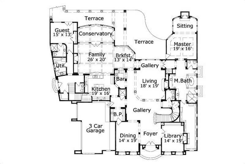 HOME PLAN NUMBER 776 FIRST STORY FLOOR PLAN