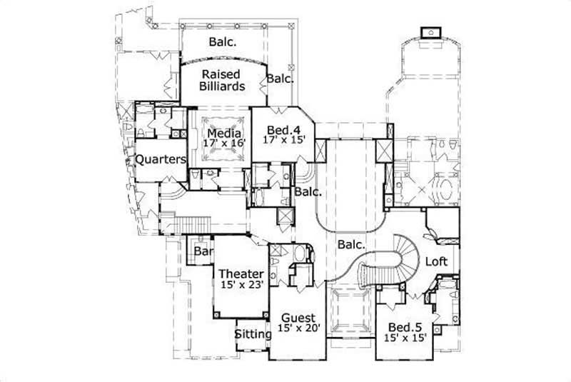 HOME PLAN NUMBER 776 SECOND STORY FLOOR PLAN 