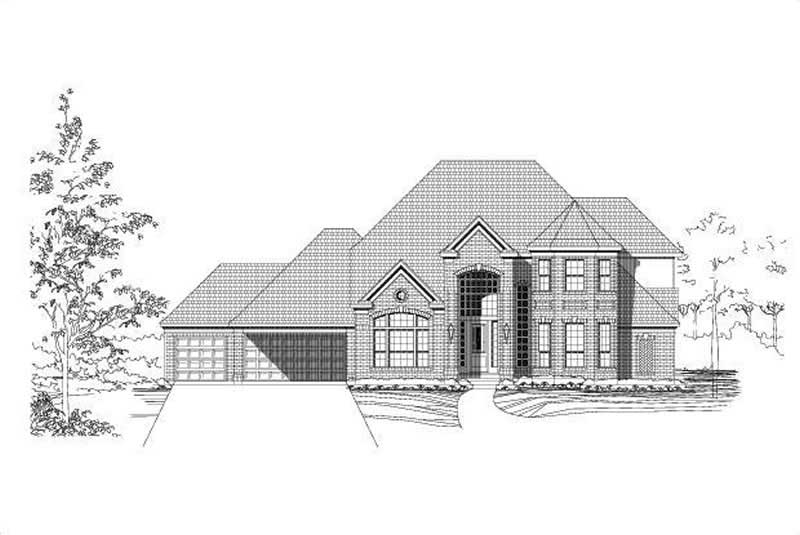 4-Bedroom, 3735 Sq Ft Luxury Home Plan - 156-1834 - Main Exterior