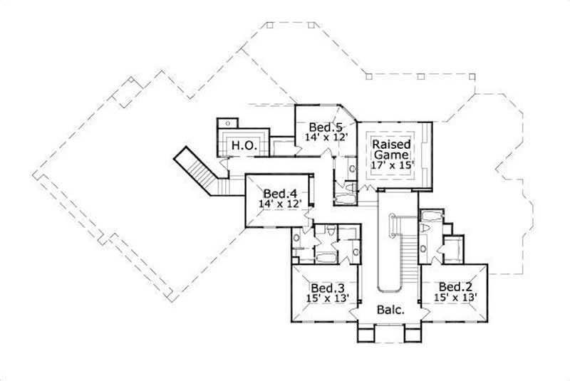 FLOOR PLAN NUMBER 945 SECOND STORY FLOOR PLAN