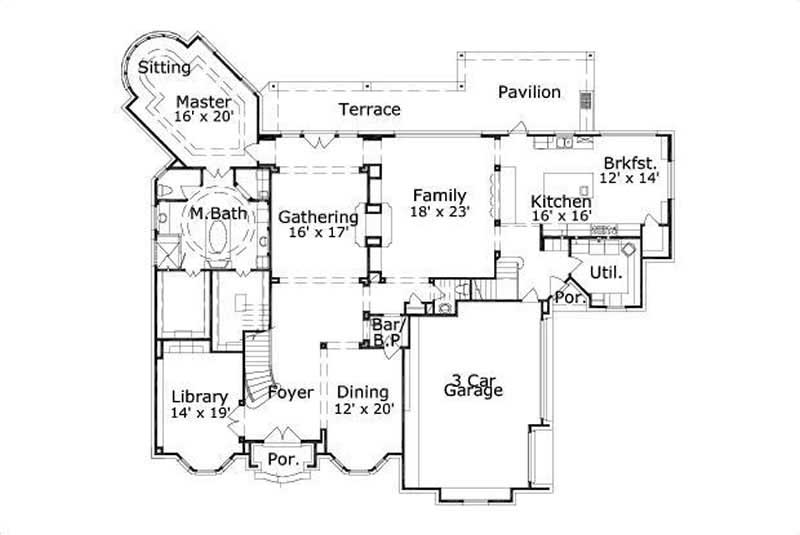 HOME PLAN NUMBER 774 HOME PLAN FIRST STORY