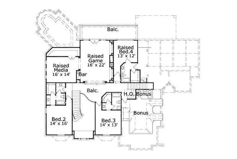 HOME PLAN NUMBER 774 FLOOR PLAN SECOND STORY