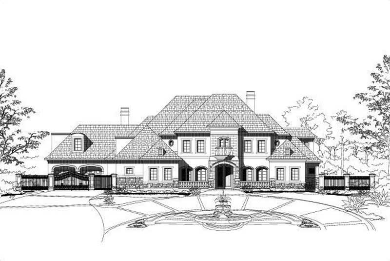 5-Bedroom, 7053 Sq Ft Country Home Plan - 156-1854 - Main Exterior