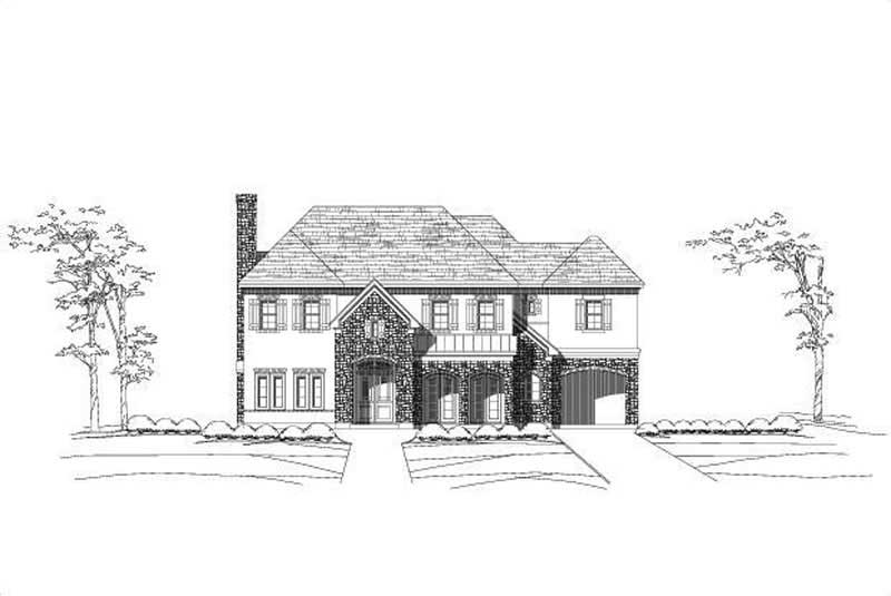5-Bedroom, 5198 Sq Ft Luxury Home Plan - 156-1861 - Main Exterior
