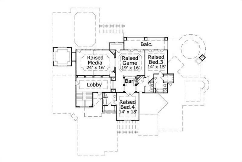 HOME PLAN NUMBER 20225 SECOND STORY FLOOR PLAN