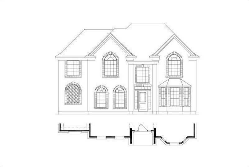 4-Bedroom, 2672 Sq Ft Traditional House Plan - 156-1923 - Front Exterior