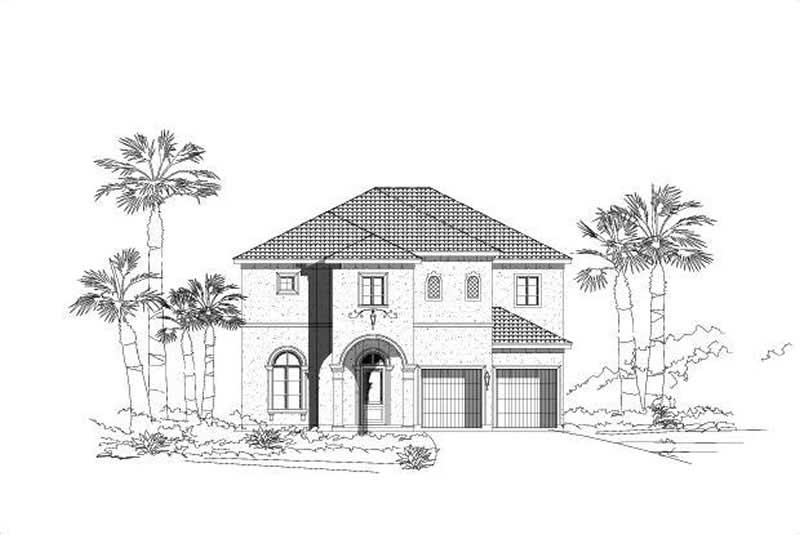 3-Bedroom, 3507 Sq Ft Mediterranean Home Plan - 156-1925 - Main Exterior