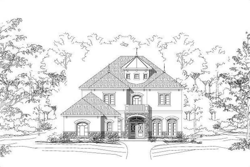 4-Bedroom, 3800 Sq Ft Spanish Home Plan - 156-1942 - Main Exterior