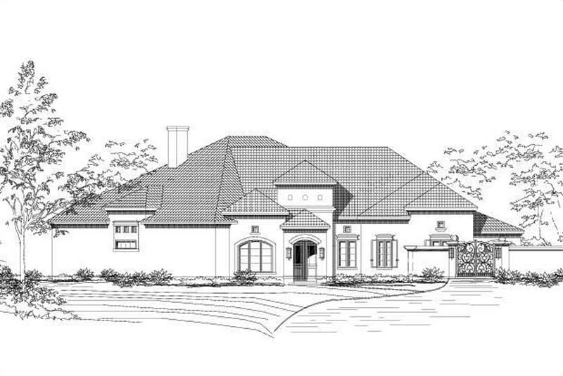 4-Bedroom, 4405 Sq Ft Contemporary House Plan - 156-1975 - Front Exterior