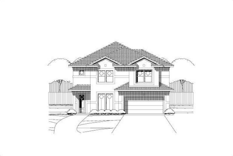 4-Bedroom, 2719 Sq Ft Mediterranean House Plan - 156-1978 - Front Exterior