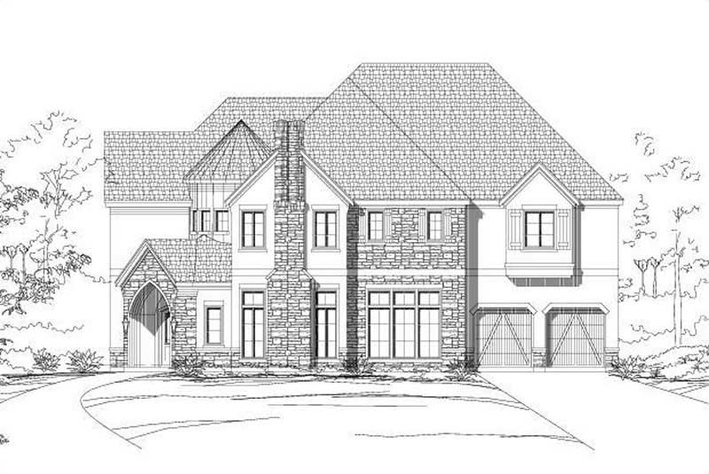 4-Bedroom, 4810 Sq Ft Tuscan Home Plan - 156-1991 - Main Exterior