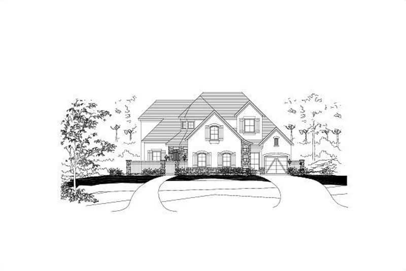 4-Bedroom, 4308 Sq Ft Country House Plan - 156-1992 - Front Exterior