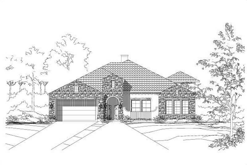 4-Bedroom, 3053 Sq Ft Spanish House Plan - 156-2016 - Front Exterior