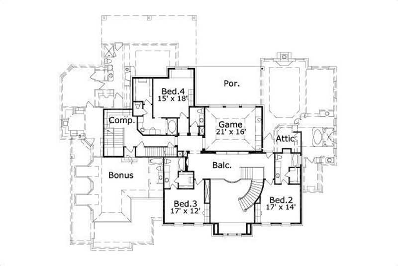 SECOND STORY FLOOR PLAN