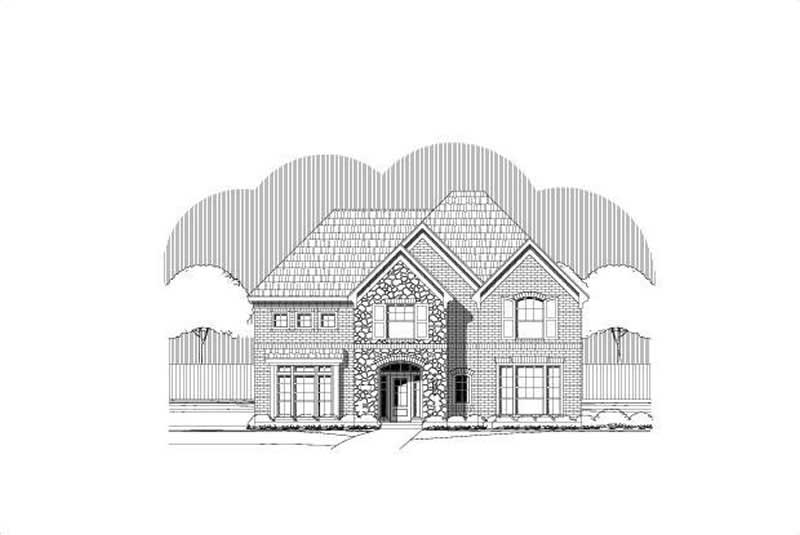 4-Bedroom, 3630 Sq Ft Luxury House Plan - 156-2038 - Front Exterior
