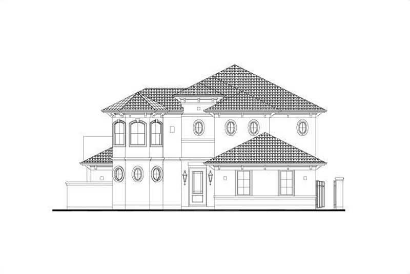 4-Bedroom, 3518 Sq Ft Mediterranean House Plan - 156-2053 - Front Exterior