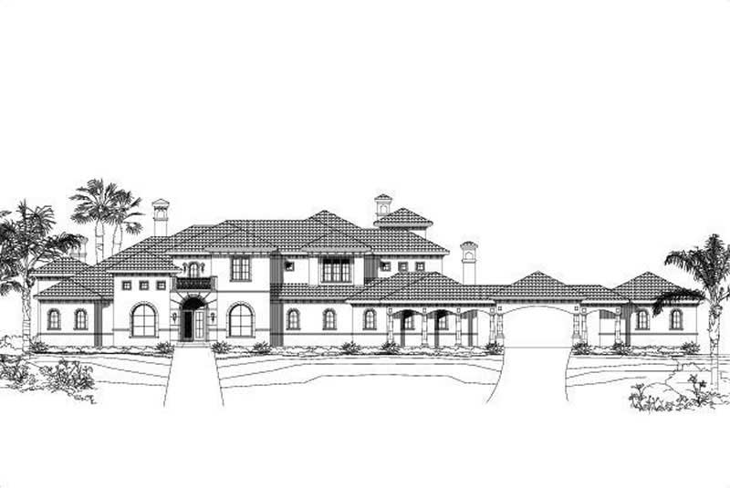 5-Bedroom, 7511 Sq Ft Mediterranean Home Plan - 156-2062 - Main Exterior