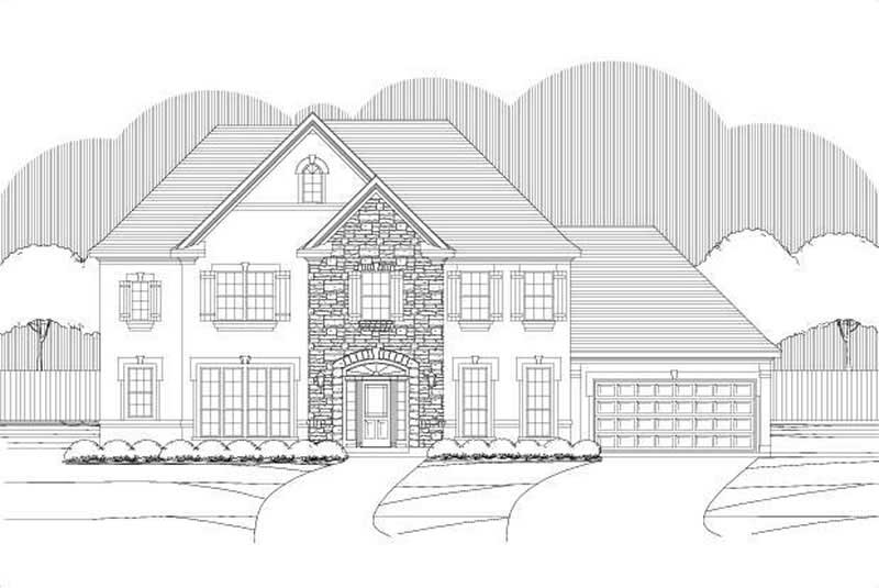 5-Bedroom, 4070 Sq Ft Luxury House Plan - 156-2075 - Front Exterior