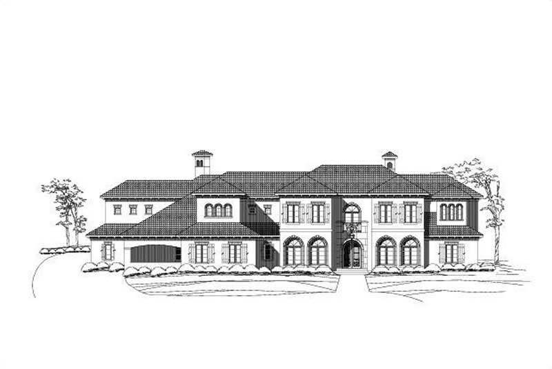 6-Bedroom, 8552 Sq Ft Luxury Home Plan - 156-2080 - Main Exterior