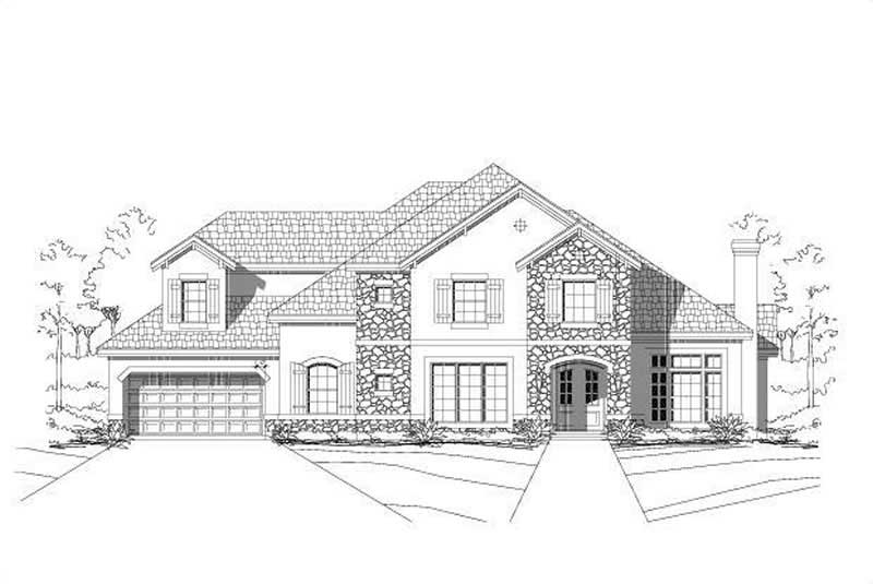 4-Bedroom, 3884 Sq Ft Luxury Home Plan - 156-2098 - Main Exterior