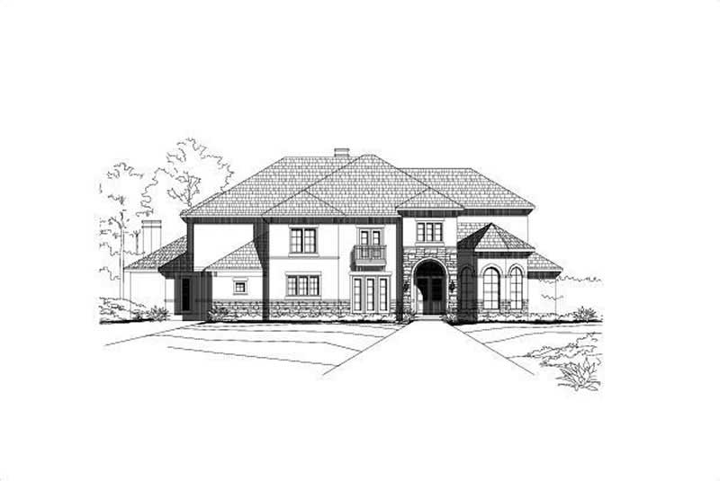 4-Bedroom, 5598 Sq Ft Luxury Home Plan - 156-2112 - Main Exterior