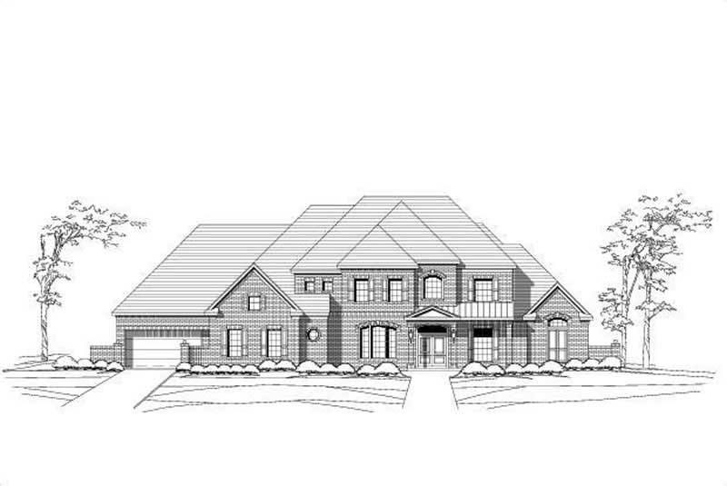 6-Bedroom, 7581 Sq Ft Luxury Home Plan - 156-2117 - Main Exterior