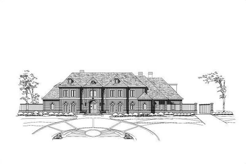 6-Bedroom, 9474 Sq Ft Luxury Home Plan - 156-2129 - Main Exterior