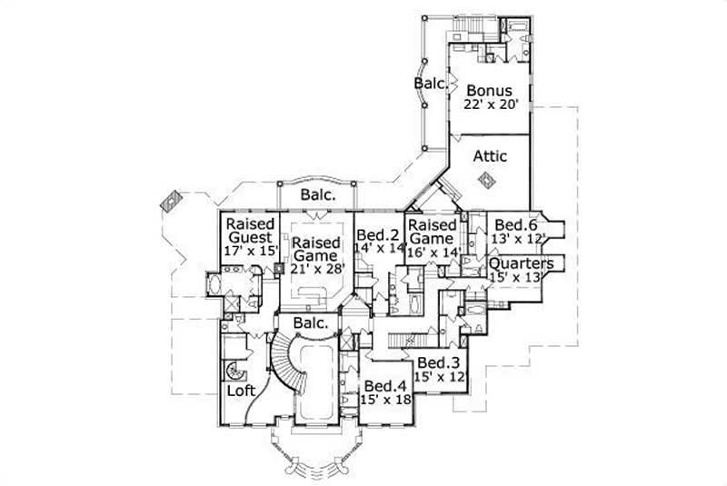 SECOND LEVEL FLOOR PLAN