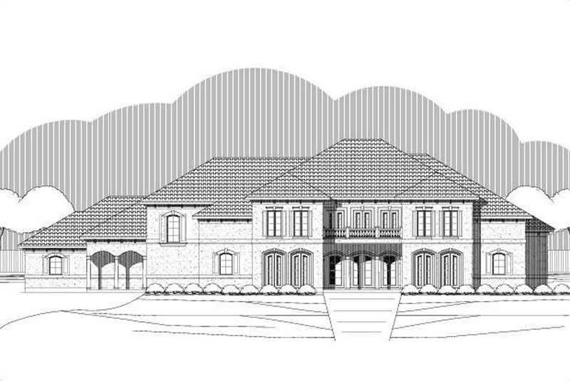 5-Bedroom, 6125 Sq Ft Mediterranean House Plan - 156-2138 - Front Exterior