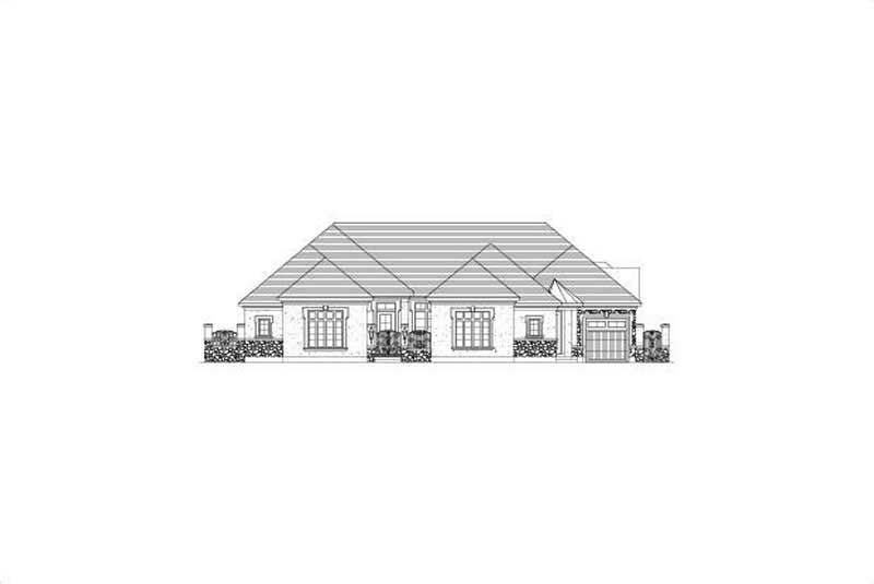 3-Bedroom, 3756 Sq Ft Tuscan House Plan - 156-2145 - Front Exterior