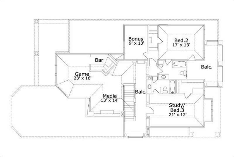 SECOND STORY FLOOR PLAN