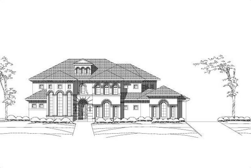 4-Bedroom, 5334 Sq Ft Mediterranean House Plan - 156-2166 - Front Exterior