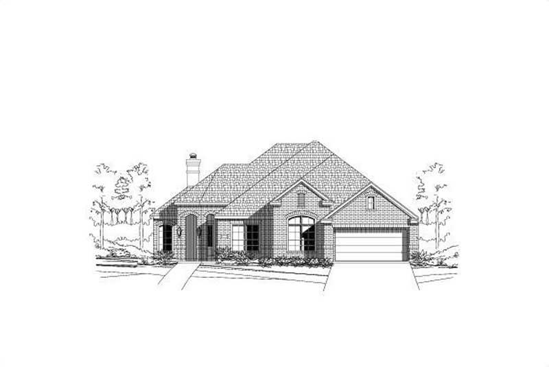 4-Bedroom, 2584 Sq Ft Ranch Home Plan - 156-2176 - Main Exterior