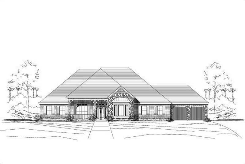 4-Bedroom, 3363 Sq Ft Country Home Plan - 156-2197 - Main Exterior