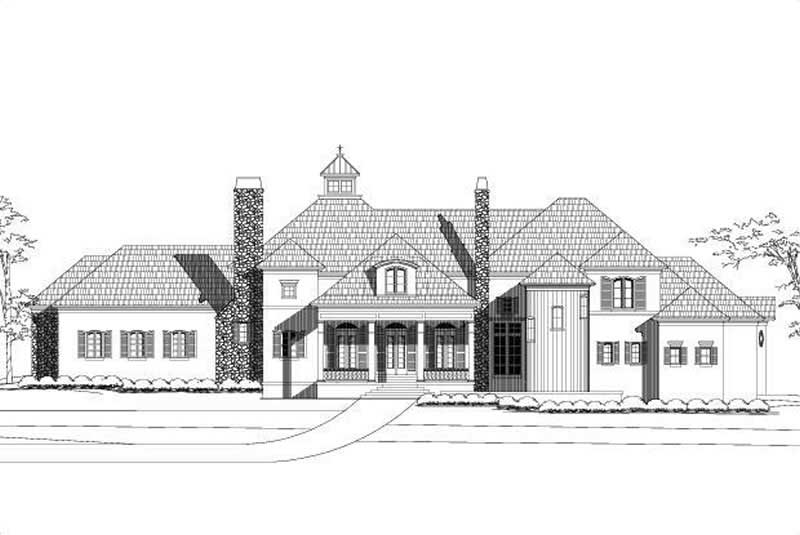 5-Bedroom, 4780 Sq Ft Country House Plan - 156-2205 - Front Exterior