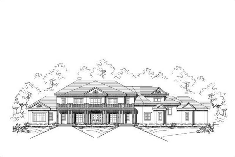 5-Bedroom, 7502 Sq Ft Luxury House Plan - 156-2298 - Front Exterior