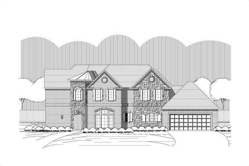3-Bedroom, 3645 Sq Ft Country Home Plan - 156-2300 - Main Exterior