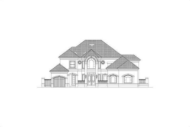 4-Bedroom, 4114 Sq Ft Mediterranean House Plan - 156-2319 - Front Exterior