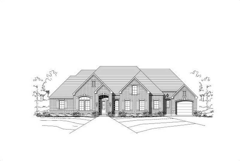4-Bedroom, 3240 Sq Ft Ranch House Plan - 156-2356 - Front Exterior