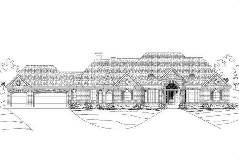 3-Bedroom, 2757 Sq Ft Ranch Home Plan - 156-2372 - Main Exterior