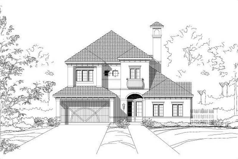 3-Bedroom, 3436 Sq Ft Mediterranean House Plan - 156-2374 - Front Exterior