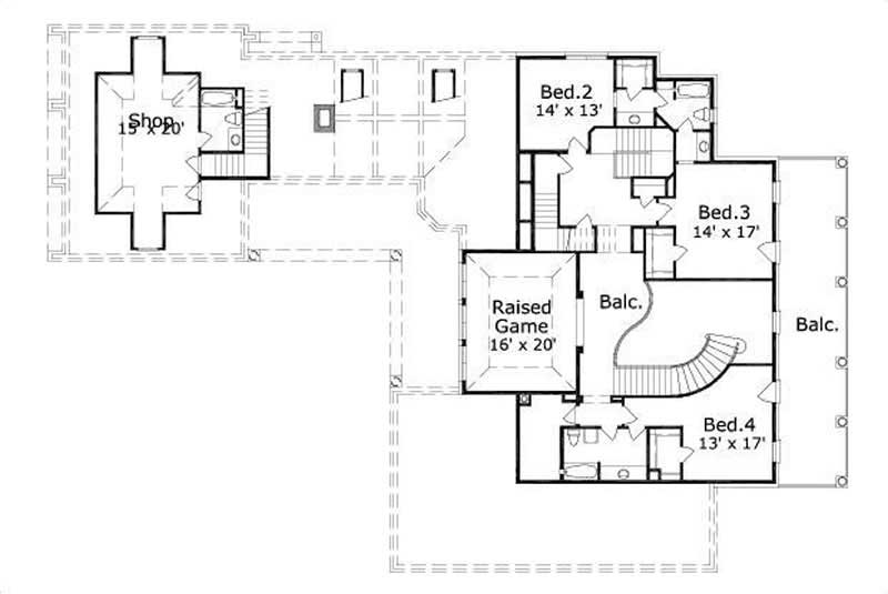 SECOND STORY FLOOR PLAN 