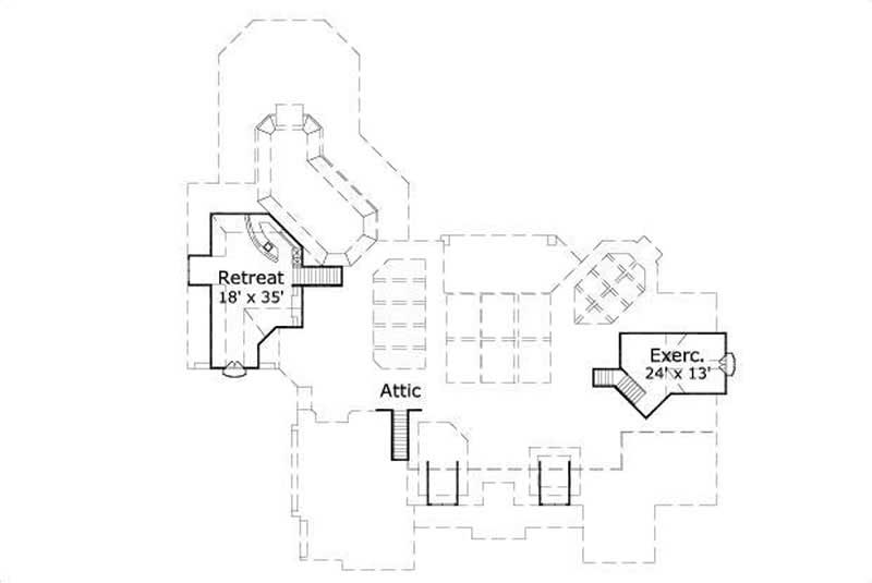 HOME PLAN NUMBER 30989 SECOND STORY FLOOR PLAN